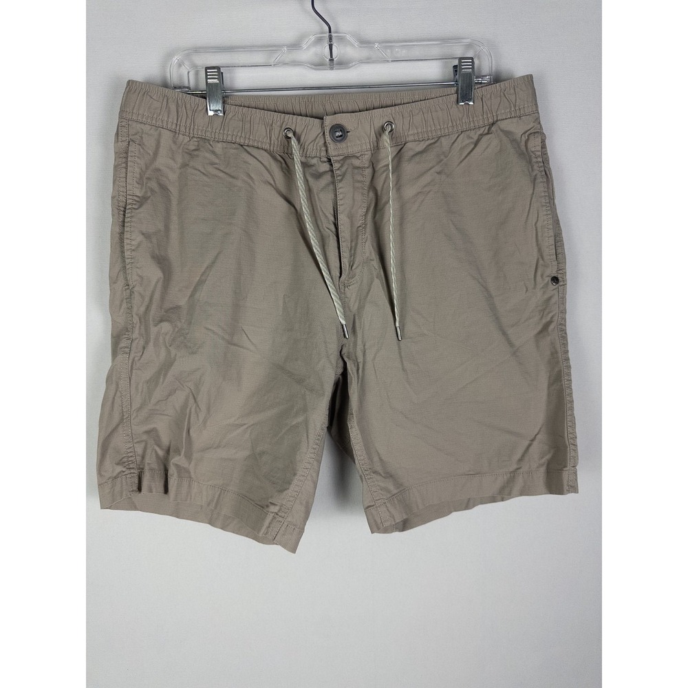 Vuori Ripstop Short Mens XL Tan Khaki DuraTerra Organic Cotton Gusset V370